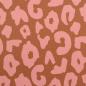 Preview: 50x70 cm Zuschnitt Kunstleder Happy Collection Leo Terracotta/Lachs by Cherry Picking von Swafing